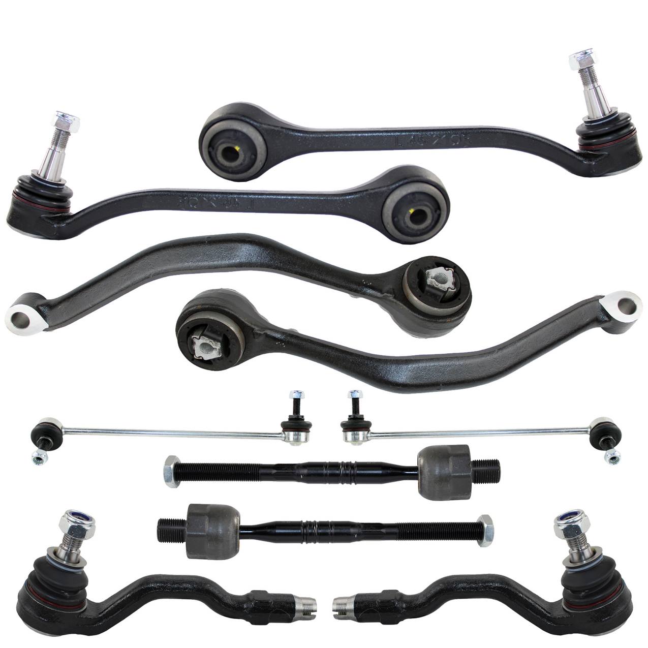 BMW Suspension Control Arm Kit – Front (Lower Forward and Rearward Control Arms) (Inner and Outer Steering Tie Rod Ends)