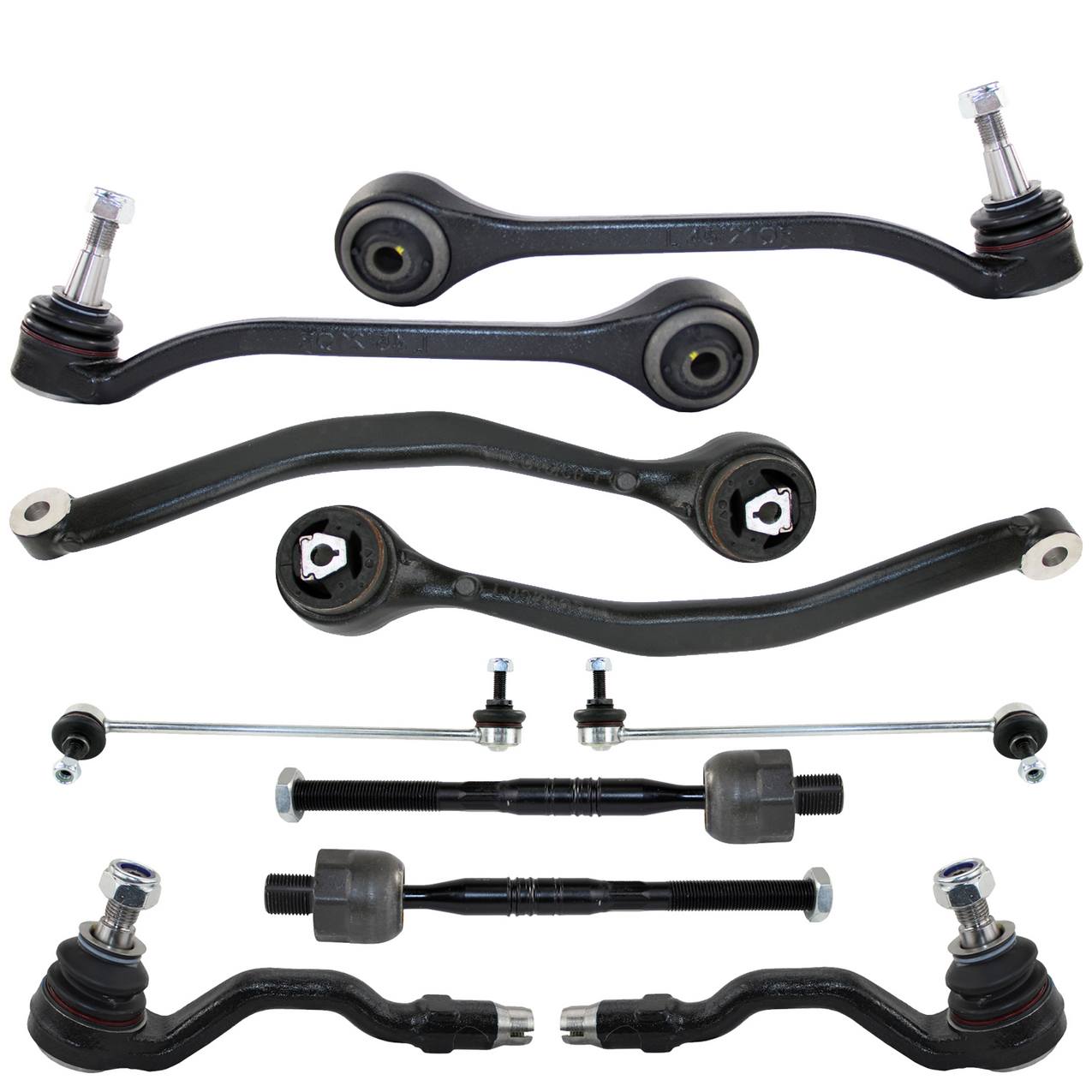 BMW Suspension Control Arm Kit – Front (Lower Forward and Rearward Control Arms) (Inner and Outer Steering Tie Rod Ends)