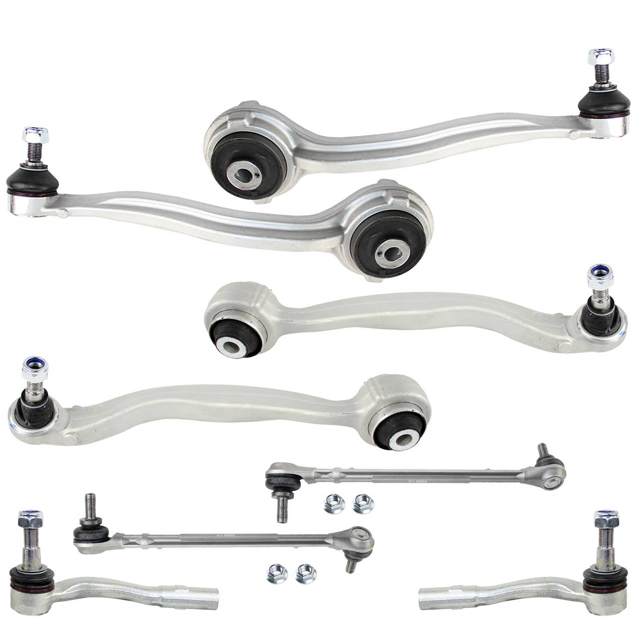 Mercedes-Benz Suspension Control Arm Kit – Front (Lower Forward and Rearward Control Arms) (Outer Steering Tie Rod)