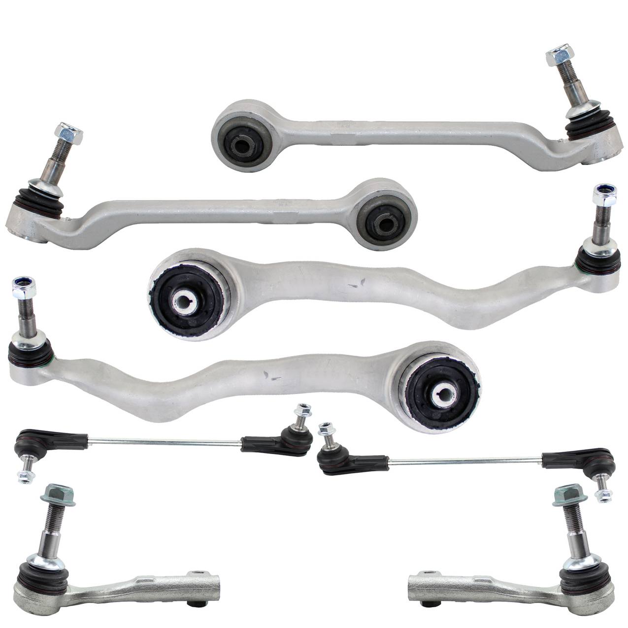 BMW Suspension Control Arm Kit – Front (Lower Forward and Rearward Control Arms) (Outer Steering Tie Rod) (With Adaptive Control Suspension)