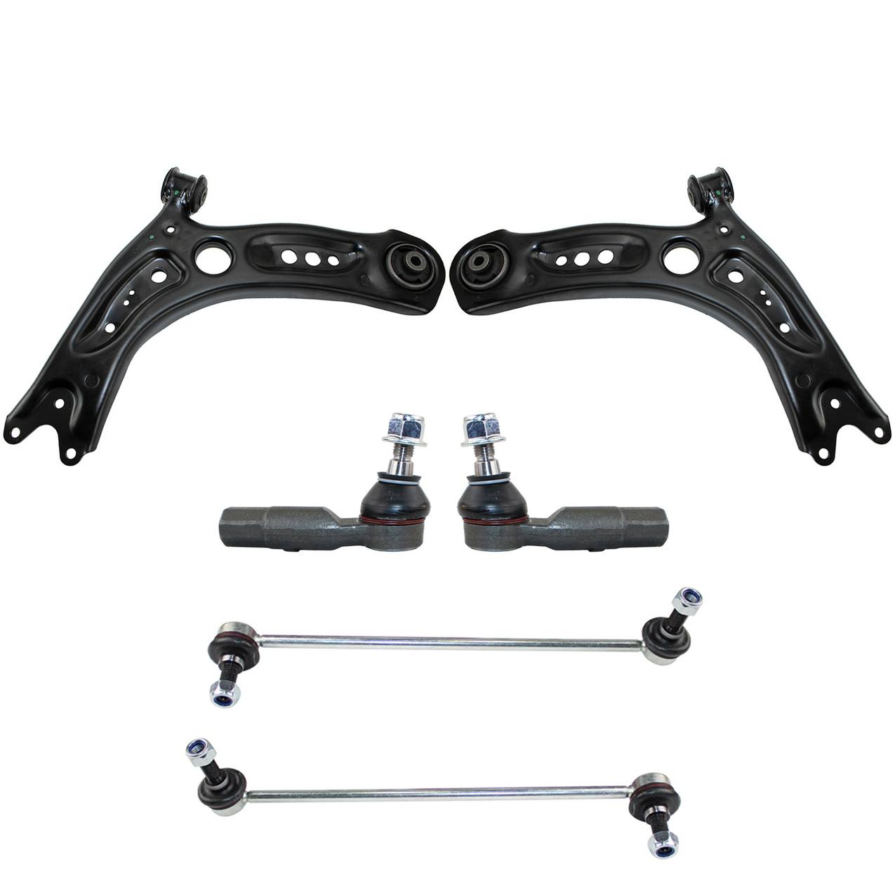 Volkswagen Suspension Control Arm Kit – Front (Lower Control Arm) (Outer Tie Rod End) (Front Stabilizer Bar Link)