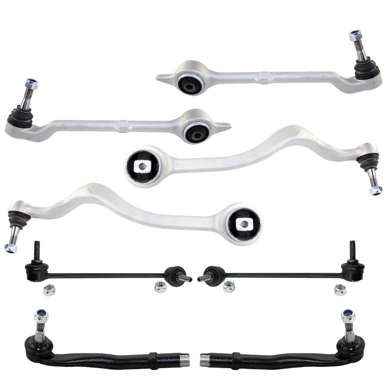 BMW Suspension Control Arm Kit – Front (Lower Forward and Rearward Control Arms) (Outer Steering Tie Rod Ends)