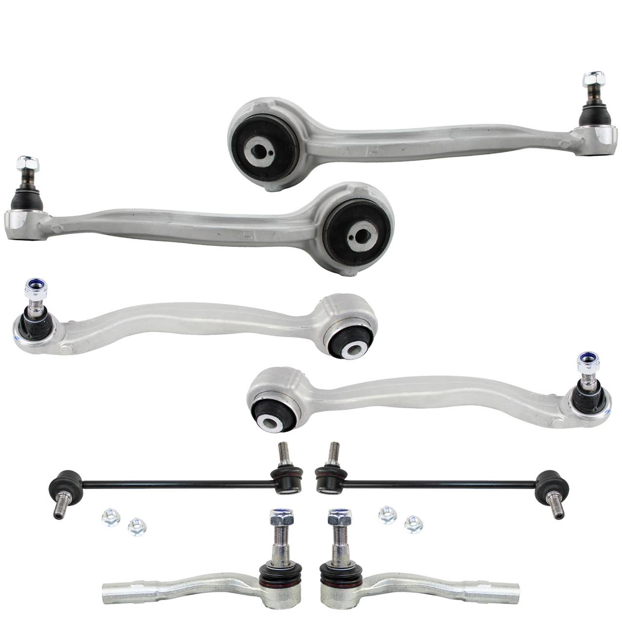 Mercedes-Benz Suspension Control Arm Kit – Front (Lower Forward and Rearward Control Arms) (Outer Steering Tie Rod Ends)