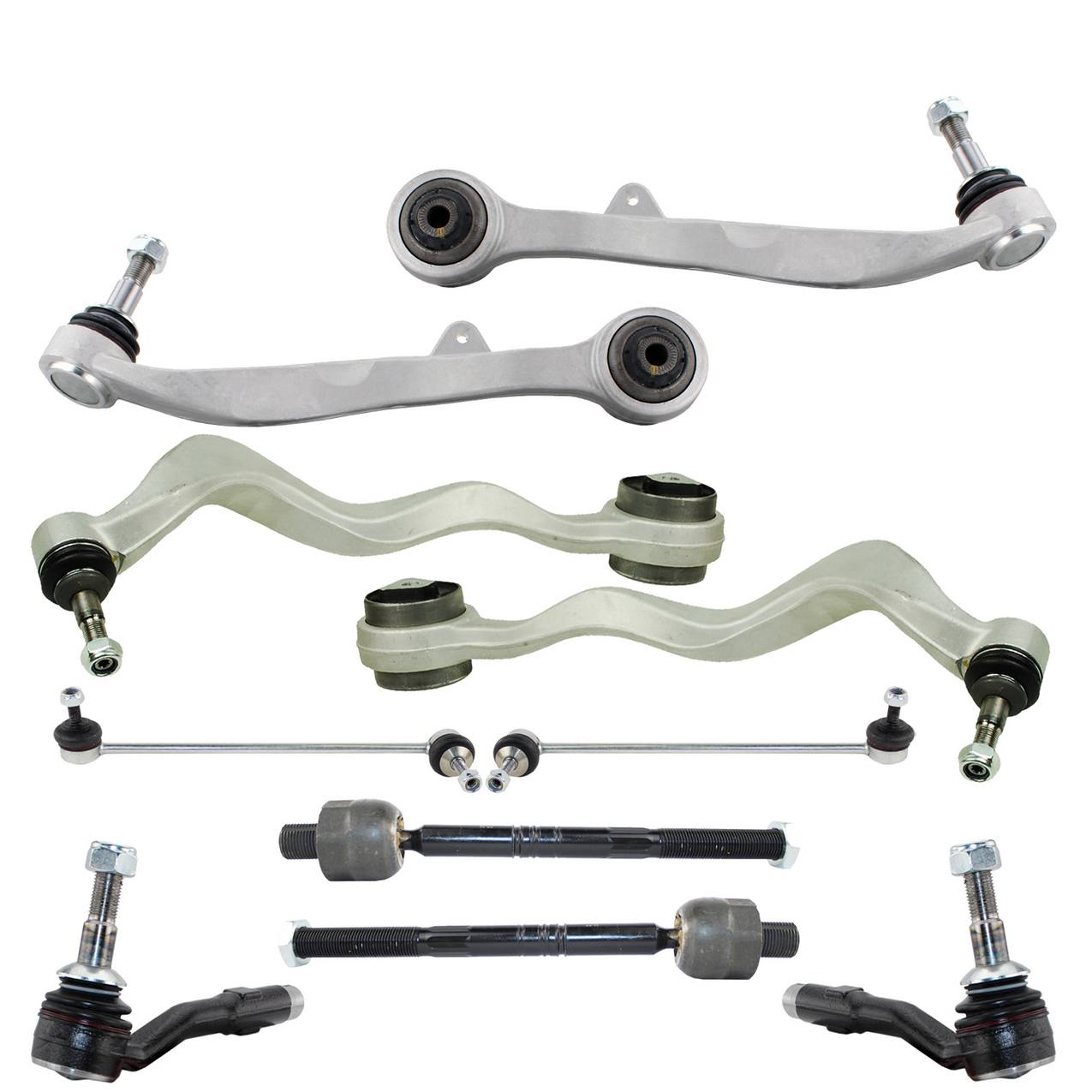 BMW Suspension Control Arm Kit – Front (Lower Forward and Rearward Control Arms) (Inner and Outer Steering Tie Rod Ends)