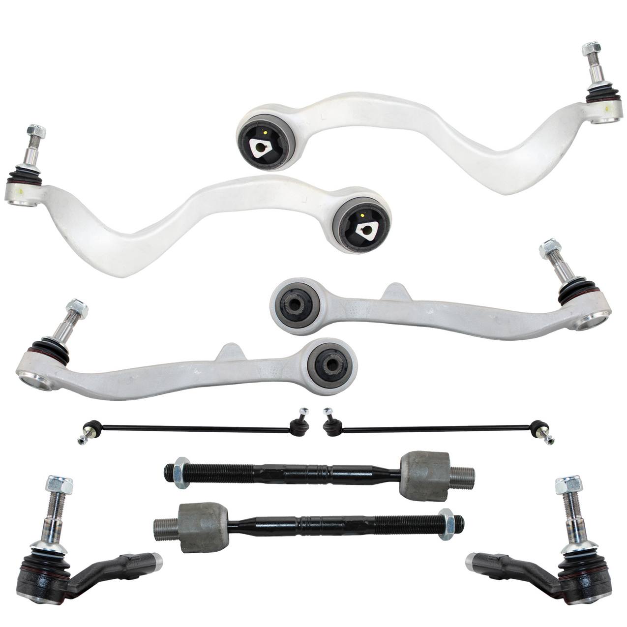 BMW Suspension Control Arm Kit – Front (Lower Forward and Rearward Control Arms) (Inner and Outer Steering Tie Rod Ends)