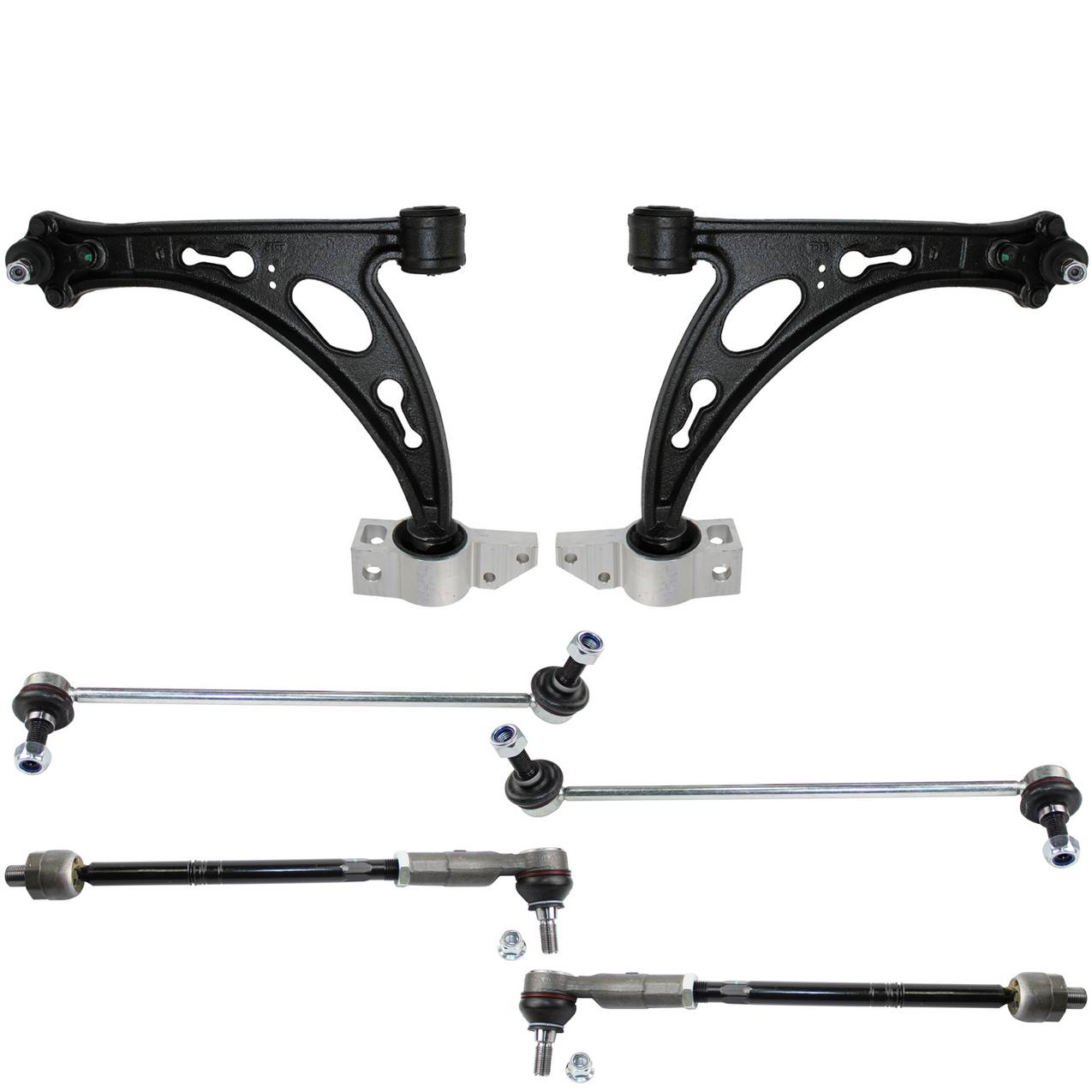 Audi Volkswagen Suspension Control Arm Kit – Front (Lower Control Arm) (Front Tie Rod Assembly) (Front Stabilizer Bar Link)