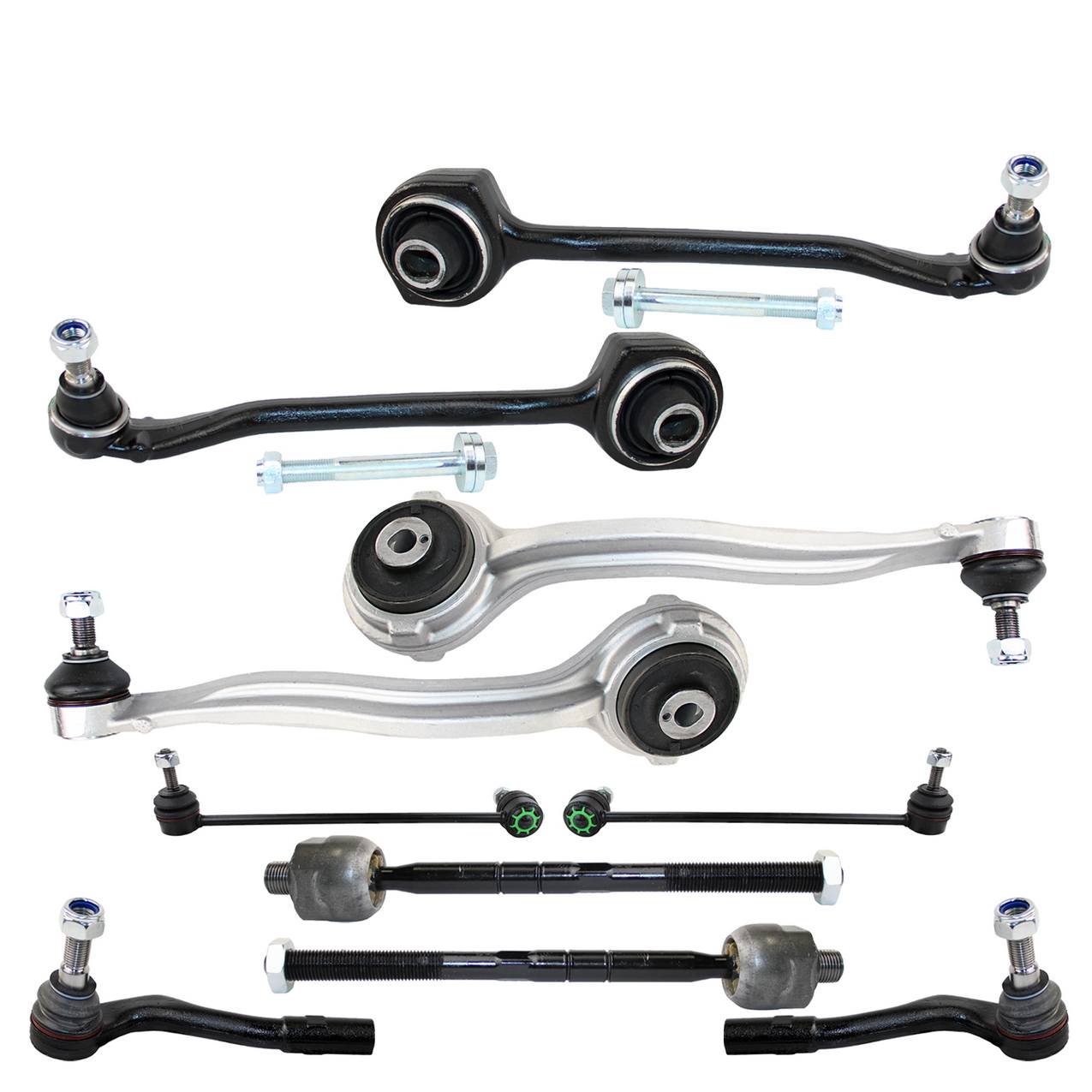 Mercedes-Benz Suspension Control Arm Kit – Front (Lower Forward and Rearward Control Arms) (Inner and Outer Steering Tie Rod Ends) (Without Sport Suspension Code 486)