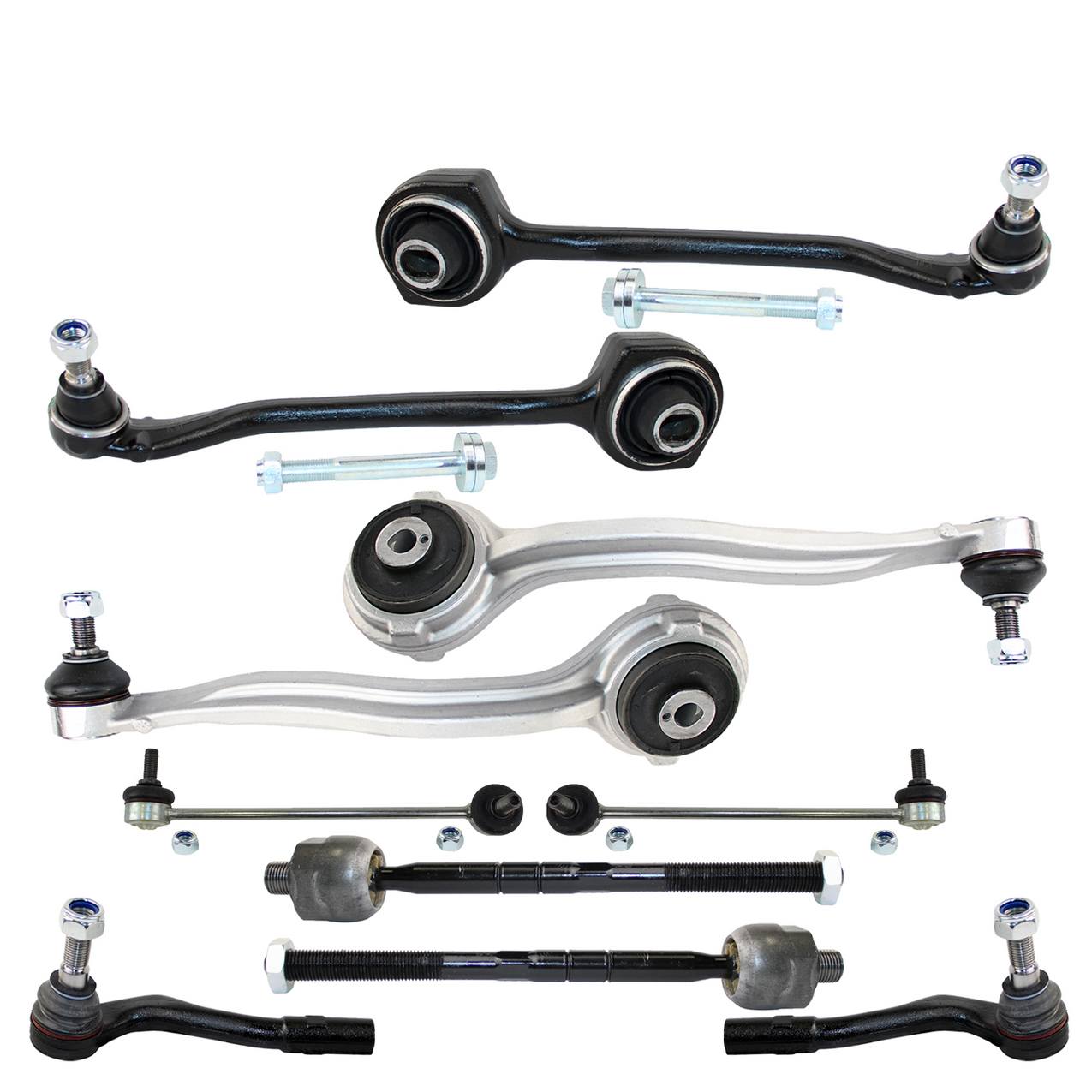 Mercedes-Benz Suspension Control Arm Kit – Front (Lower Forward and Rearward Control Arms) (Inner and Outer Steering Tie Rod Ends) (with Sport Suspension Code 486)