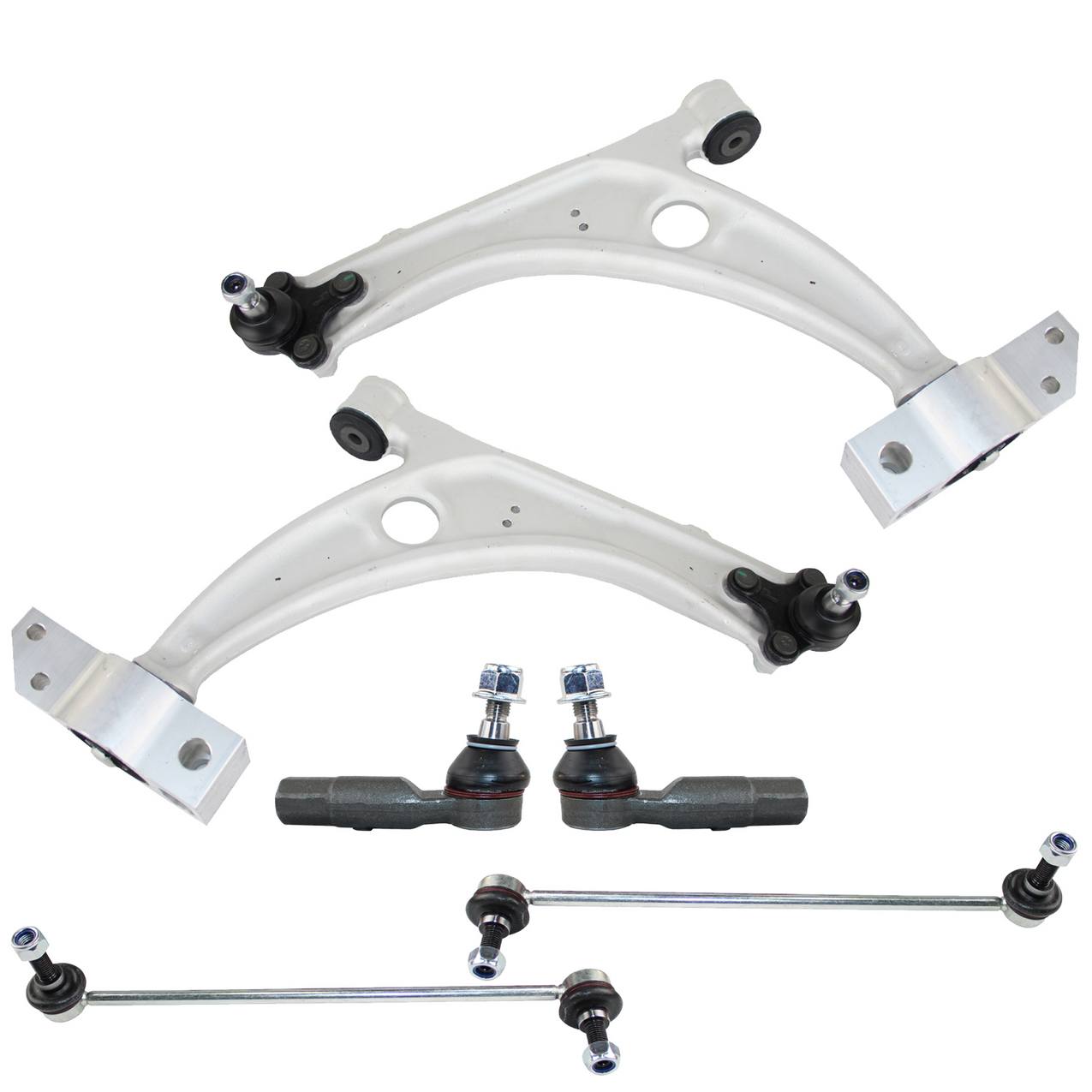 Volkswagen Suspension Control Arm Kit – Front (Lower Control Arm) (Outer Tie Rod End) (Front Stabilizer Bar Link)