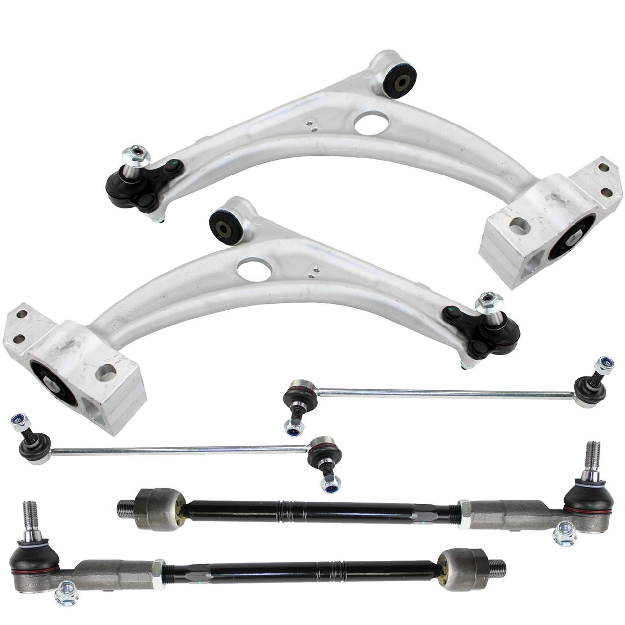 Audi Volkswagen Suspension Control Arm Kit – Front (Lower Control Arm) (Front Tie Rod Assembly) (Front Stabilizer Bar Link)