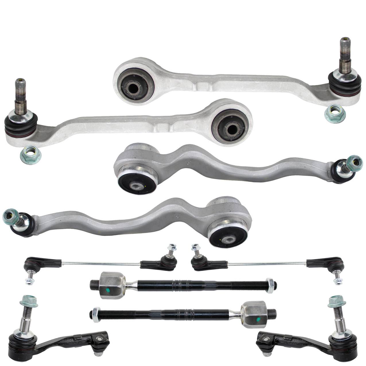 BMW Suspension Control Arm Kit – Front (Lower Forward and Rearward Control Arms) (Inner and Outer Steering Tie Rod Ends)