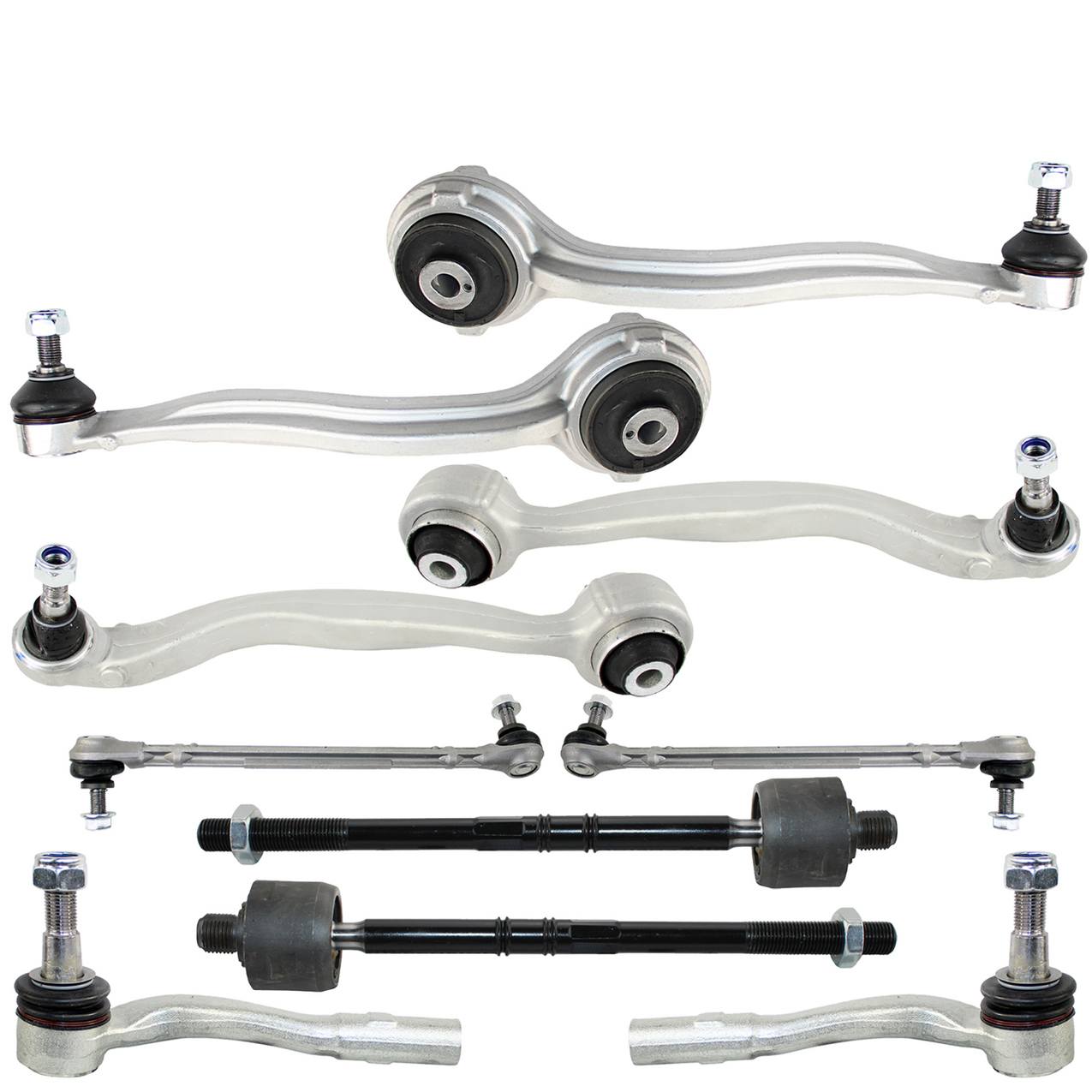 Mercedes-Benz Suspension Control Arm Kit – Front (Lower Forward and Rearward Control Arms) (Inner and Outer Steering Tie Rod Ends)