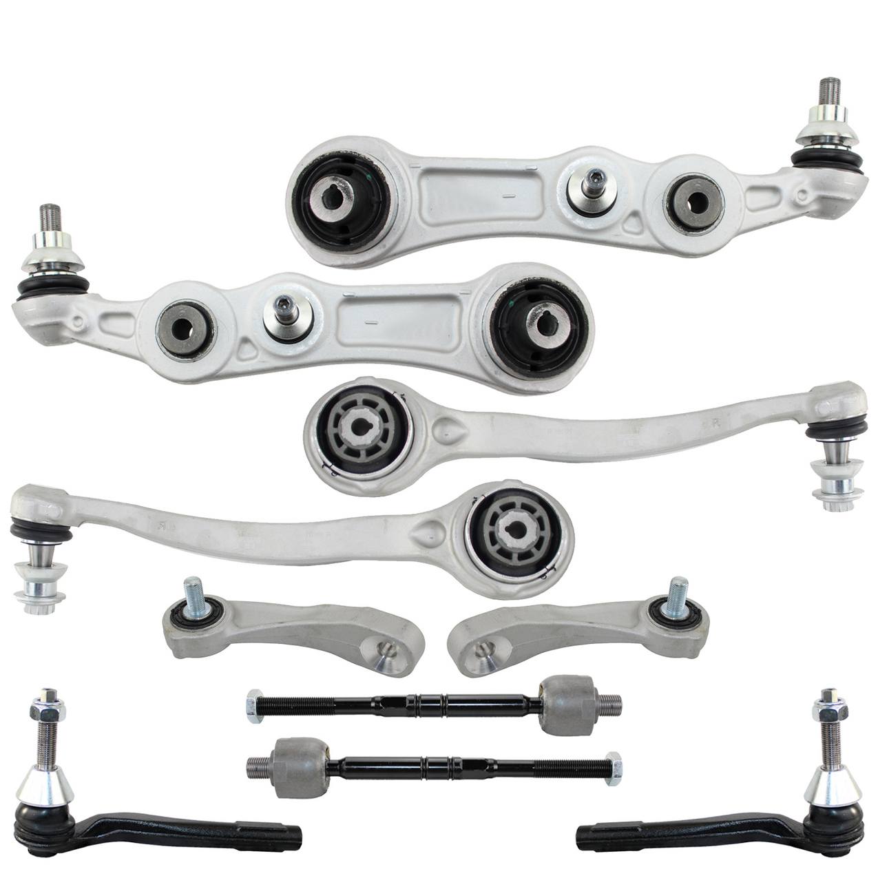 Mercedes-Benz Suspension Control Arm Kit – Front (Lower Forward and Rearward Control Arms) (Inner and Outer Steering Tie Rod Ends) (Coil Suspension)