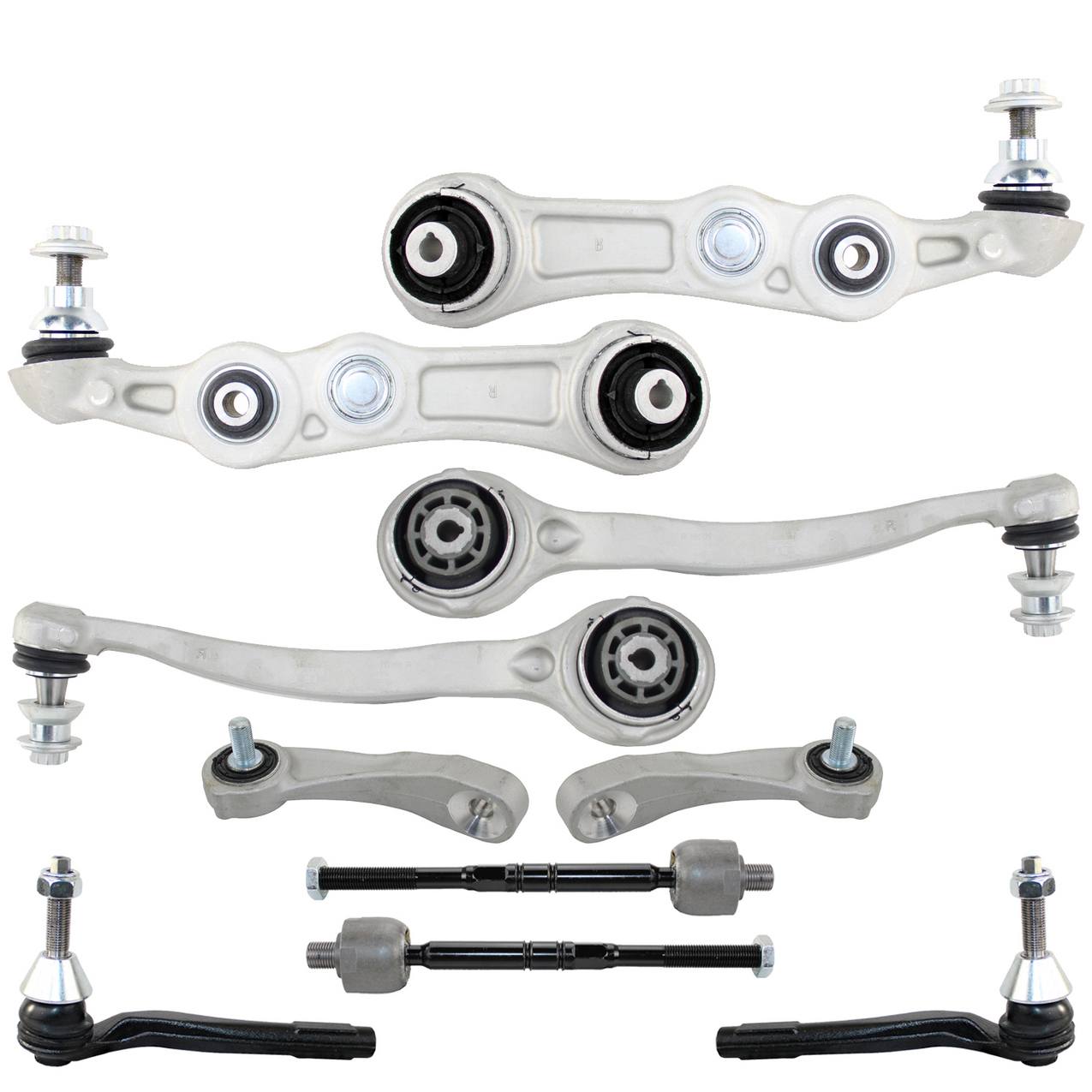 Mercedes-Benz Suspension Control Arm Kit – Front (Lower Forward and Rearward Control Arms) (Inner and Outer Steering Tie Rod Ends) (Air Suspension)