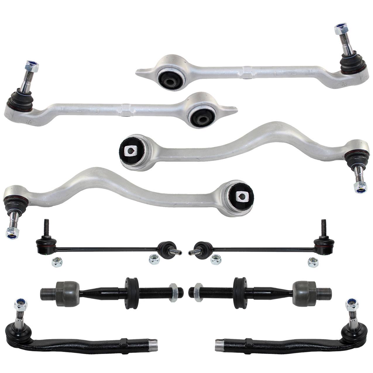 BMW Suspension Control Arm Kit – Front (Lower Forward and Rearward Control Arms) (Inner and Outer Steering Tie Rod Ends)