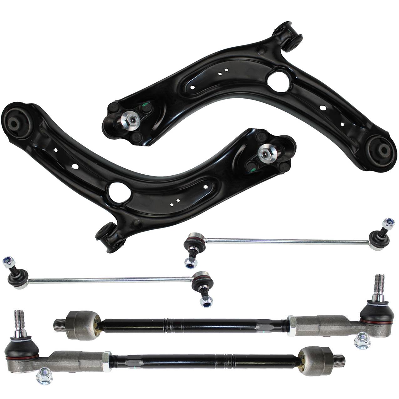 Audi Volkswagen Suspension Control Arm Kit – Front (Lower Control Arm) (Front Tie Rod Assembly) (Front Stabilizer Bar Link)