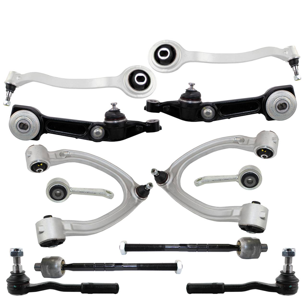 Mercedes-Benz Suspension Control Arm Kit – Front (Upper and Lower Control Arms) (Inner and Outer Tie Rod Ends) (without Active Body Control Code 487)