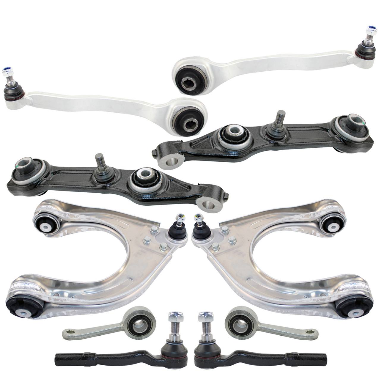 Mercedes-Benz Suspension Control Arm Kit – Front (Upper and Lower Control Arms) (Inner and Outer Tie Rod Ends)