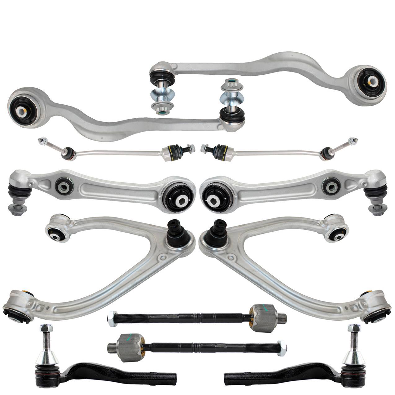 Mercedes-Benz Suspension Control Arm Kit – Front (Upper and Lower Control Arms) (Inner and Outer Tie Rod Ends) (without ABC)