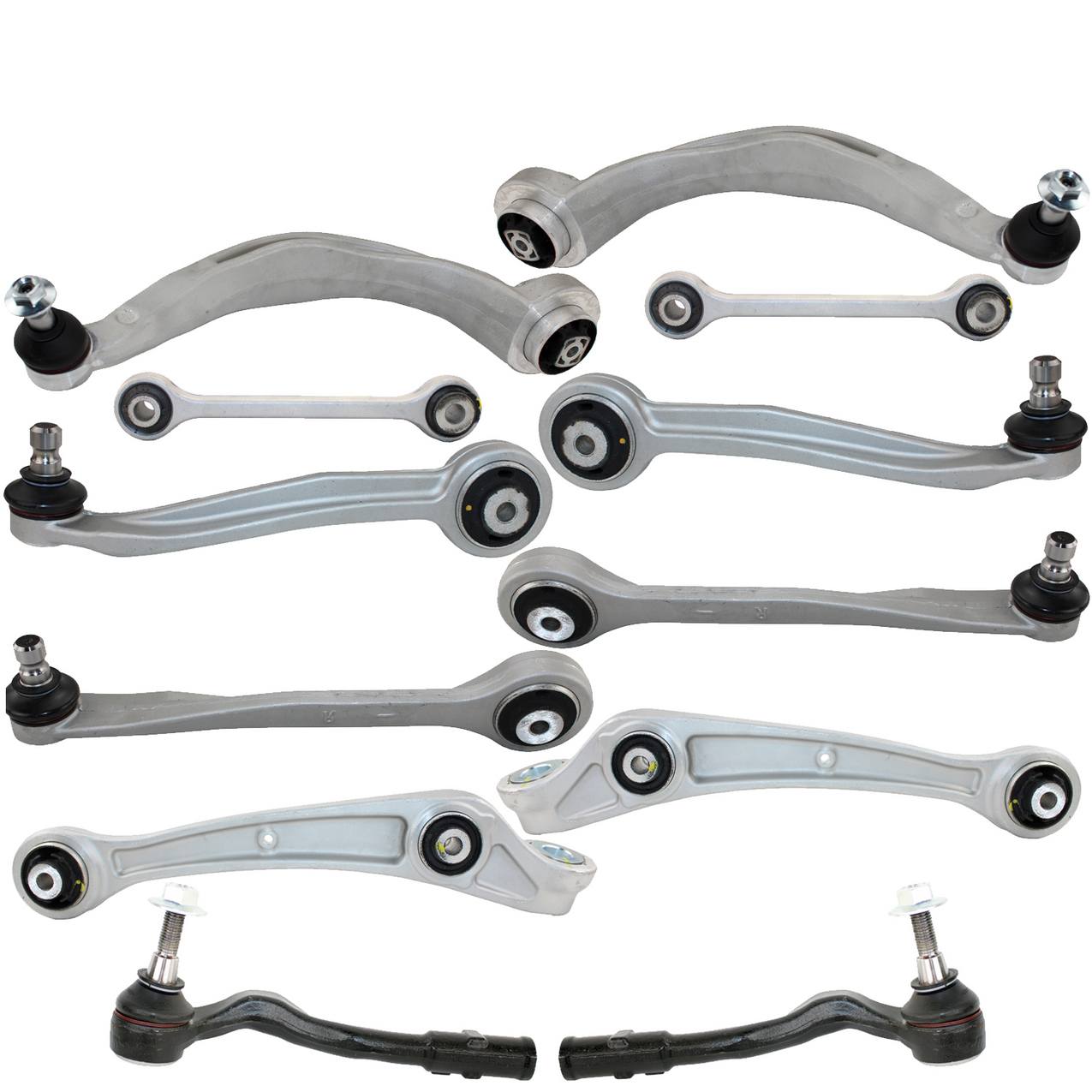 Audi Suspension Control Arm Kit – Front (Upper and Lower Control Arms) (Forward and Rearward) (Outer Steering Tie Rod End)