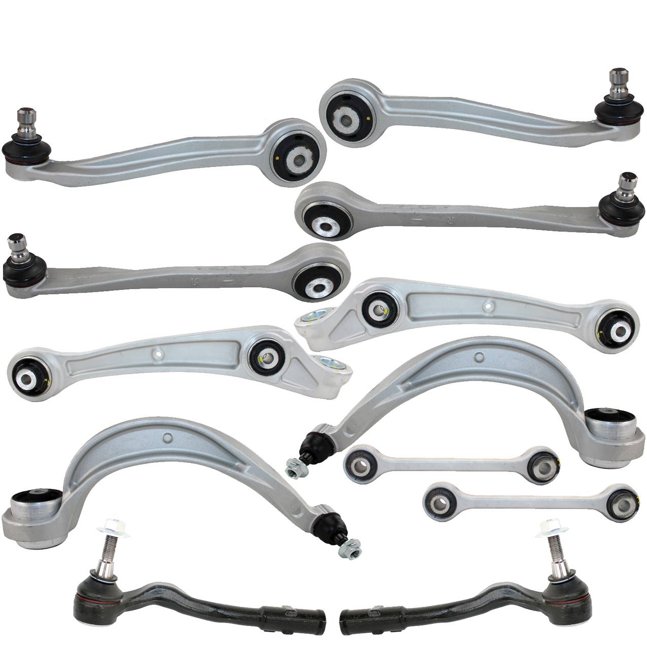 Audi Suspension Control Arm Kit – Front (Upper and Lower Control Arms) (Forward and Rearward) (Outer Steering Tie Rod End)