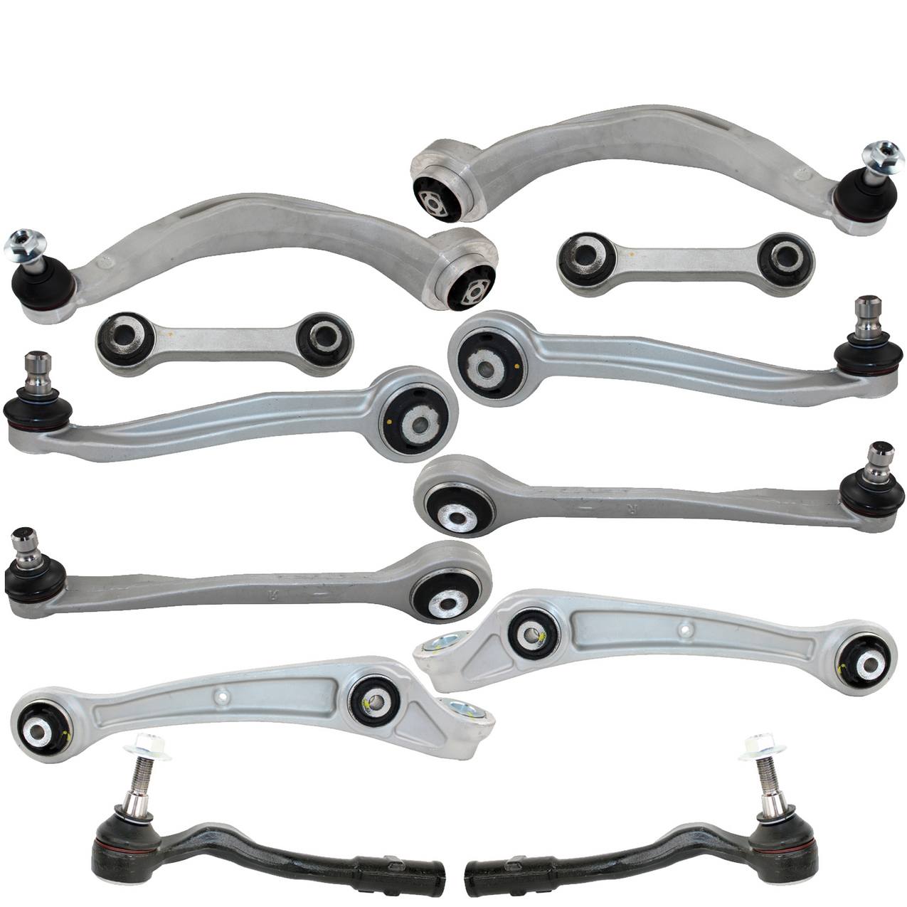 Audi Suspension Control Arm Kit – Front (Upper and Lower Control Arms) (Forward and Rearward) (Outer Steering Tie Rod End)