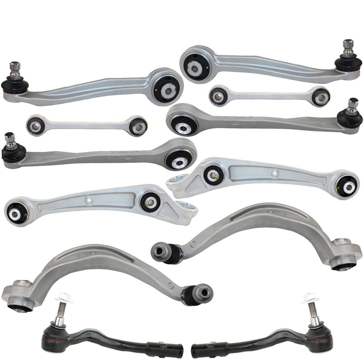 Audi Suspension Control Arm Kit – Front (Upper and Lower Control Arms) (Forward and Rearward) (Outer Steering Tie Rod End)