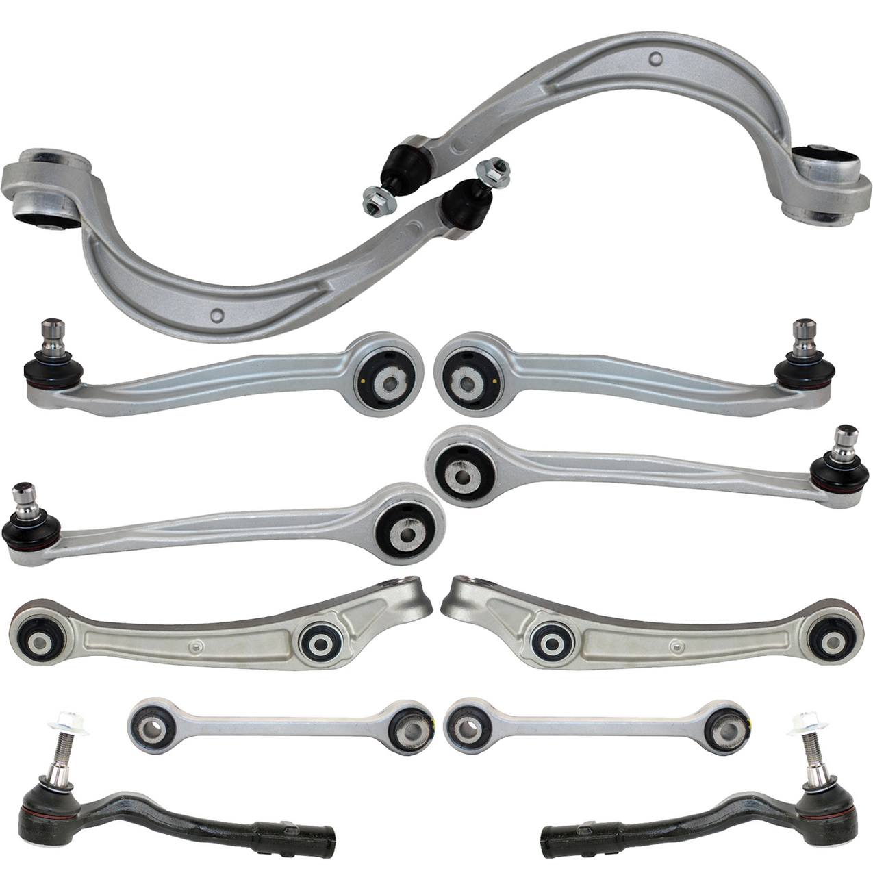 Audi Suspension Control Arm Kit – Front (Upper and Lower Control Arms) (Forward and Rearward) (Outer Steering Tie Rod End)