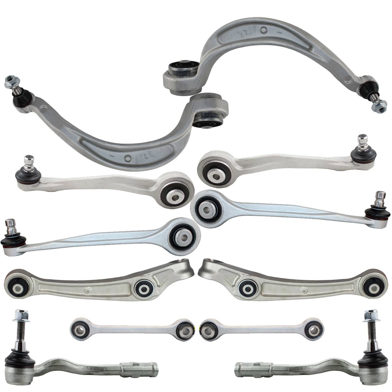 Audi Suspension Control Arm Kit – Front (Upper and Lower Control Arms) (Forward and Rearward) (Outer Steering Tie Rod End)