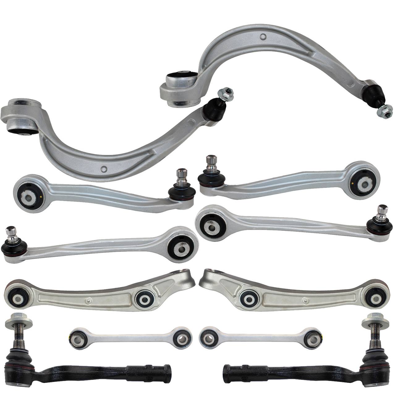 Audi Suspension Control Arm Kit – Front (Upper and Lower Control Arms) (Forward and Rearward) (Outer Steering Tie Rod End)