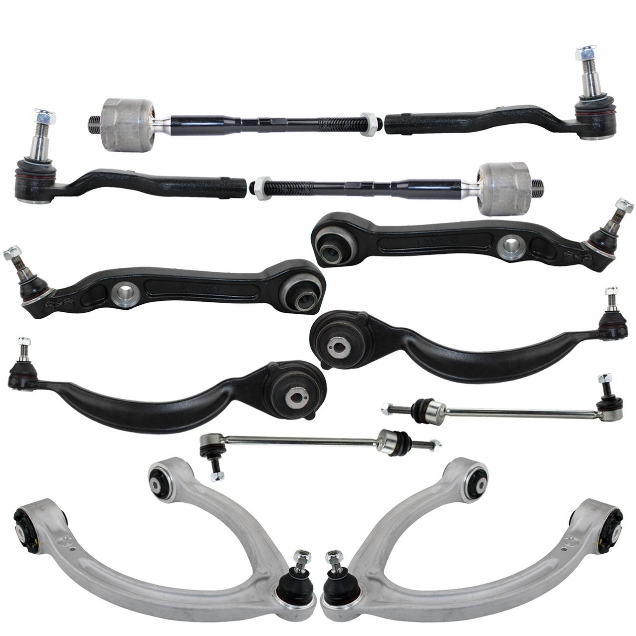 Mercedes-Benz Suspension Control Arm Kit – Front (Upper and Lower Control Arms) (Inner and Outer Steering Tie Rod Ends)