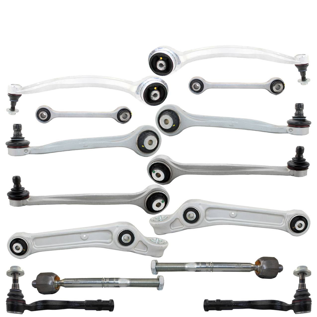 Audi Suspension Control Arm Kit – Front (Upper and Lower Control Arms) (Inner and Outer Steering Tie Rod Ends)