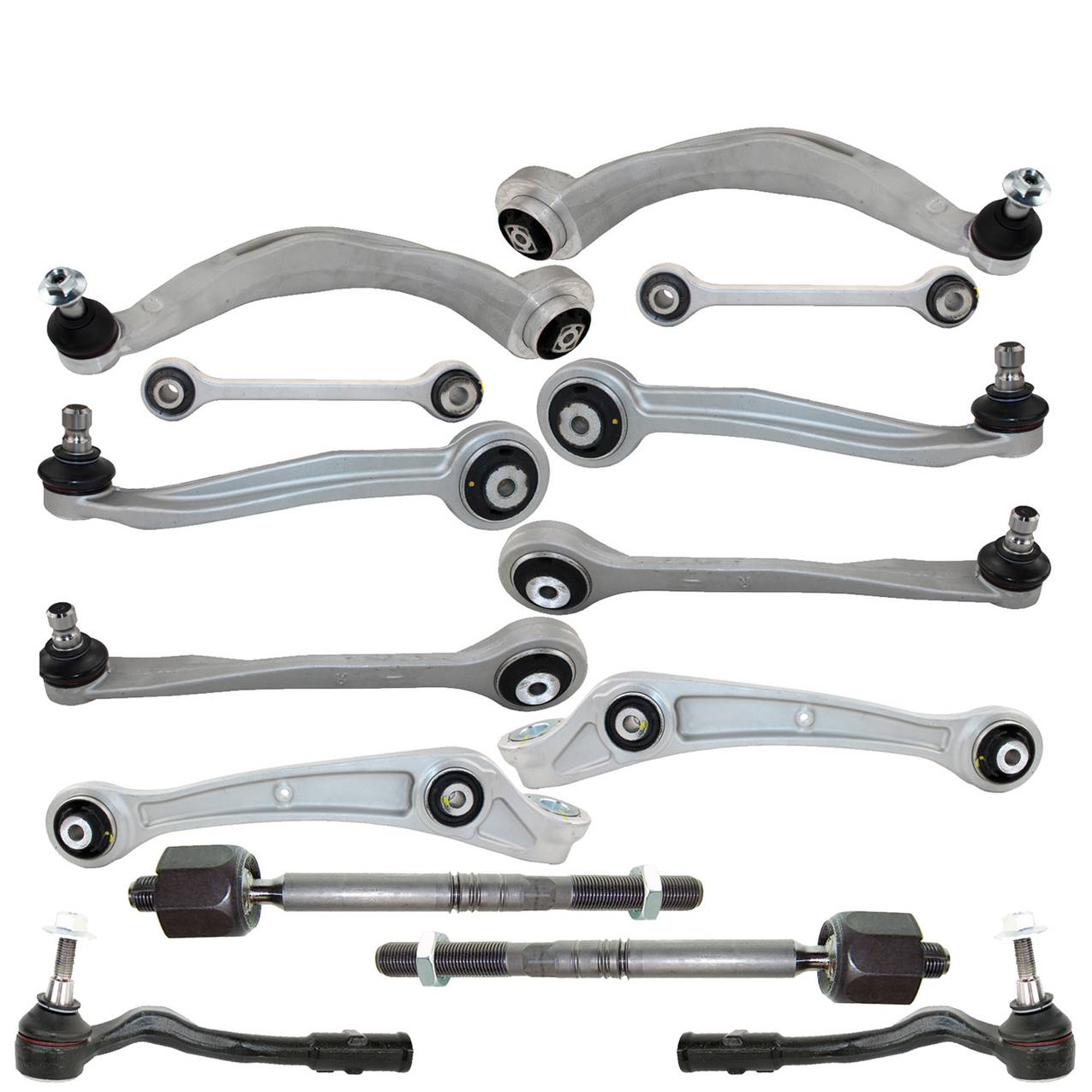 Audi Suspension Control Arm Kit – Front (Upper and Lower Control Arms) (Forward and Rearward) (Inner and Outer Steering Tie Rod End)