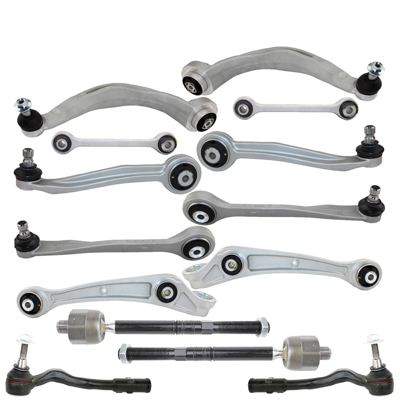 Audi Suspension Control Arm Kit – Front (Upper and Lower Control Arms) (Forward and Rearward) (Inner and Outer Steering Tie Rod End)