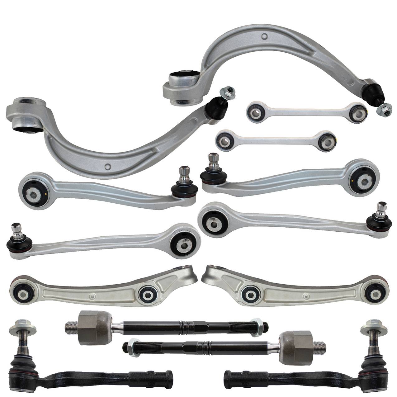 Audi Suspension Control Arm Kit – Front (Upper and Lower Control Arms) (Forward and Rearward) (Inner and Outer Steering Tie Rod End)