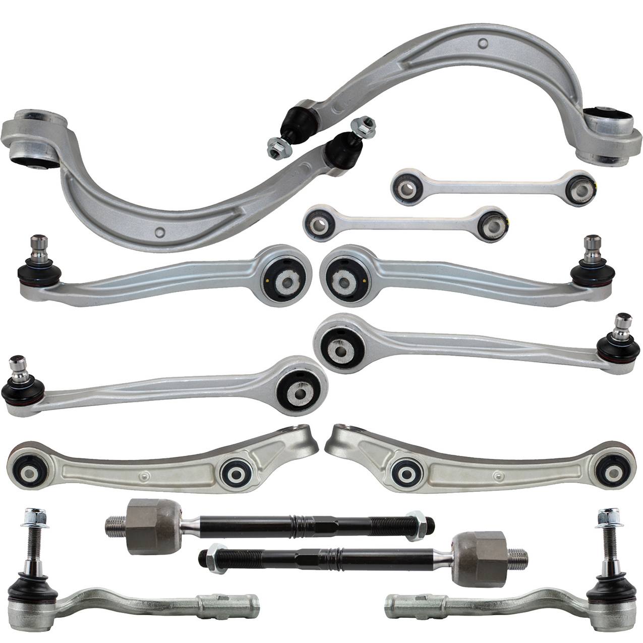 Audi Suspension Control Arm Kit – Front (Upper and Lower Control Arms) (Forward and Rearward) (Inner and Outer Steering Tie Rod End)