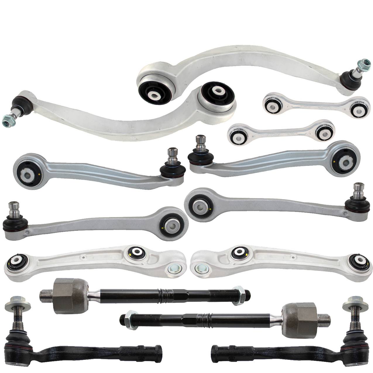 Audi Suspension Control Arm Kit – Front (Upper and Lower Control Arms) (Forward and Rearward) (Inner and Outer Steering Tie Rod End)