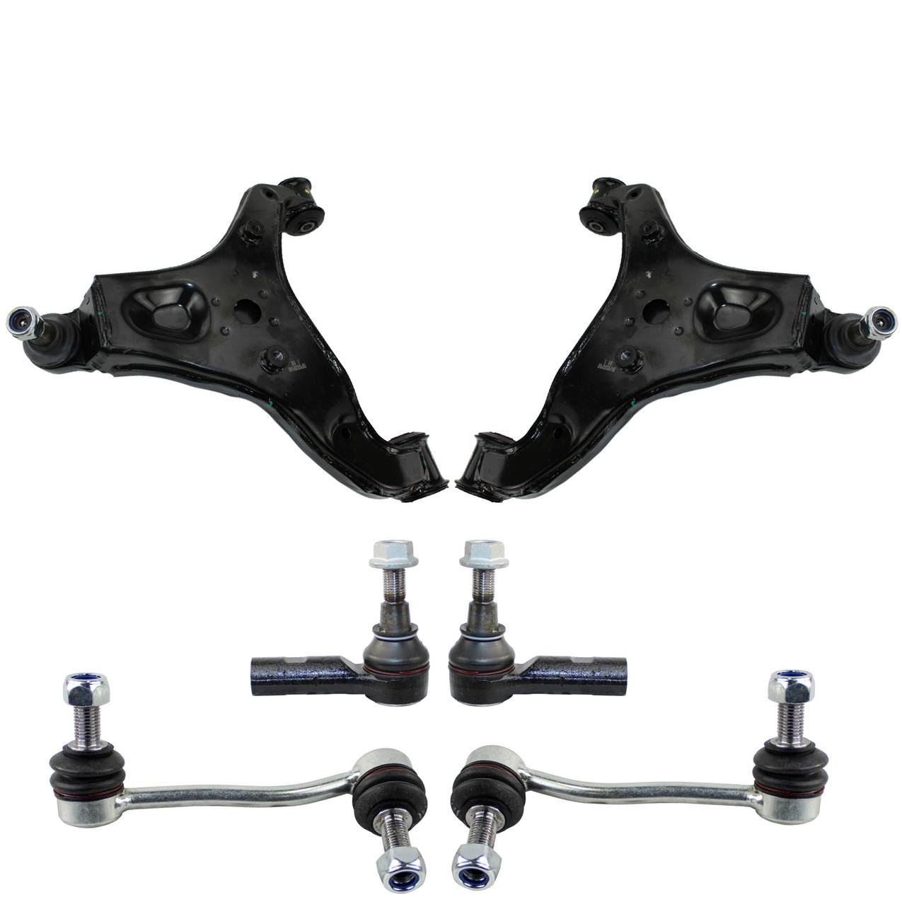 Mercedes-Benz Suspension Control Arm Kit – Front (Lower Control Arm) (Outer Tie Rod End) (Front Stabilizer Bar Link)