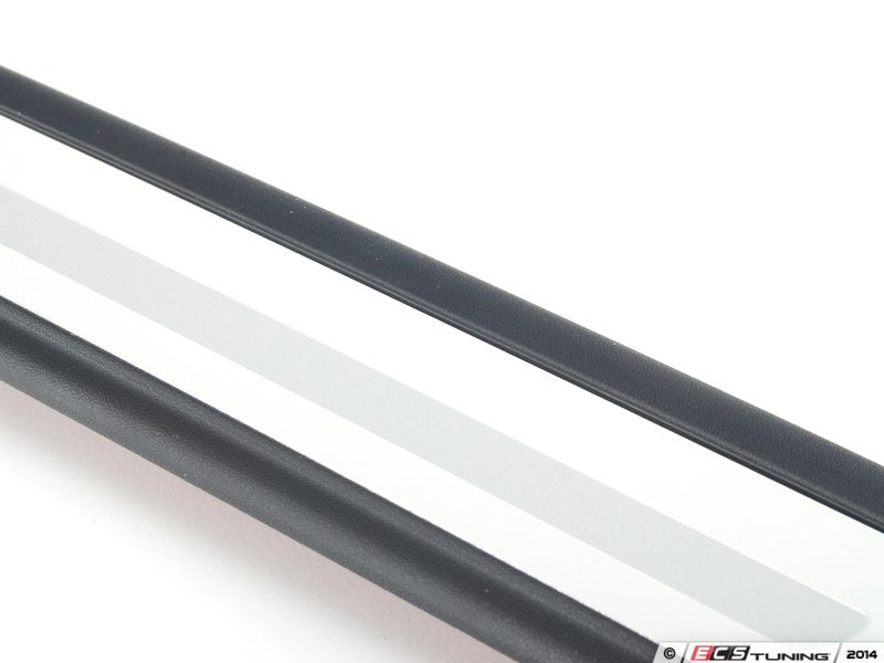 Left Rear Door Sill - Satin Black / Aluminum