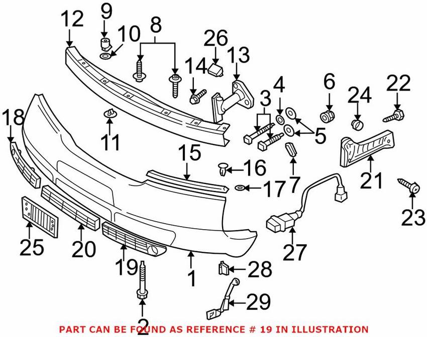 Audi Grille Insert 4B0807681D3FZ