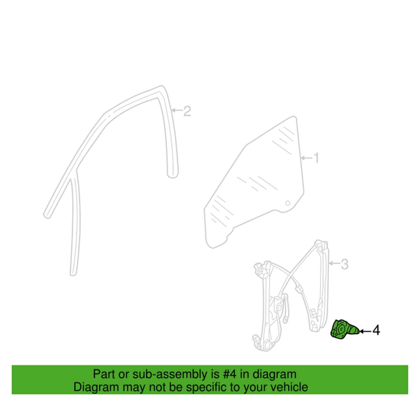 Audi Window Motor – Front Driver Side 4B0959801D