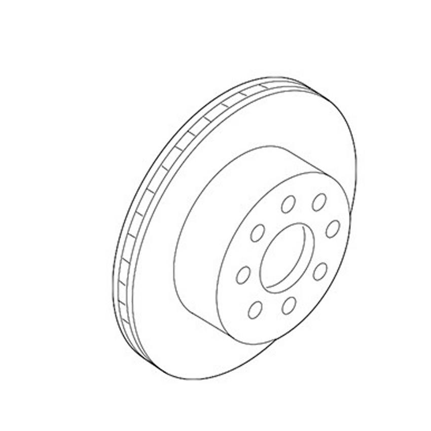 Audi Disc Brake Rotor – Front Passenger Side (356mm)