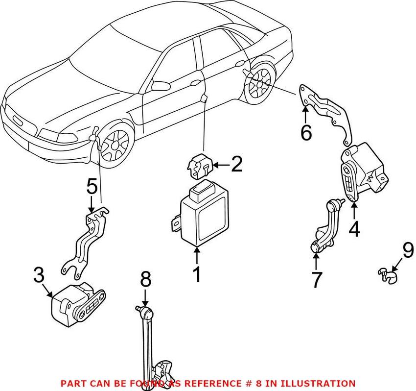 Headlight Level Sensor Strut Support – Rear