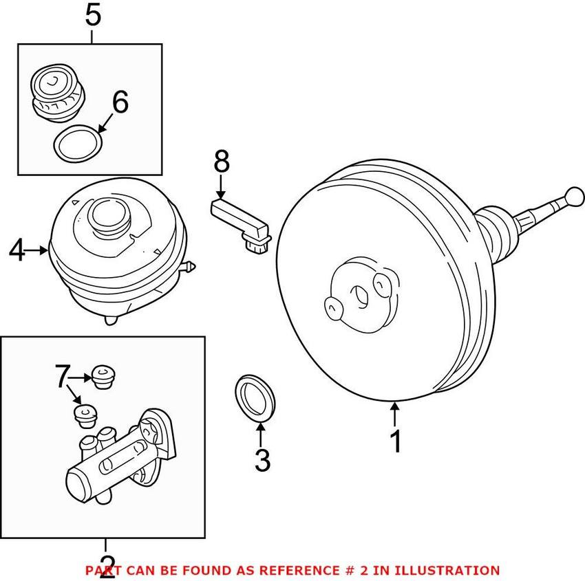 Audi Brake Master Cylinder 4D0611021B