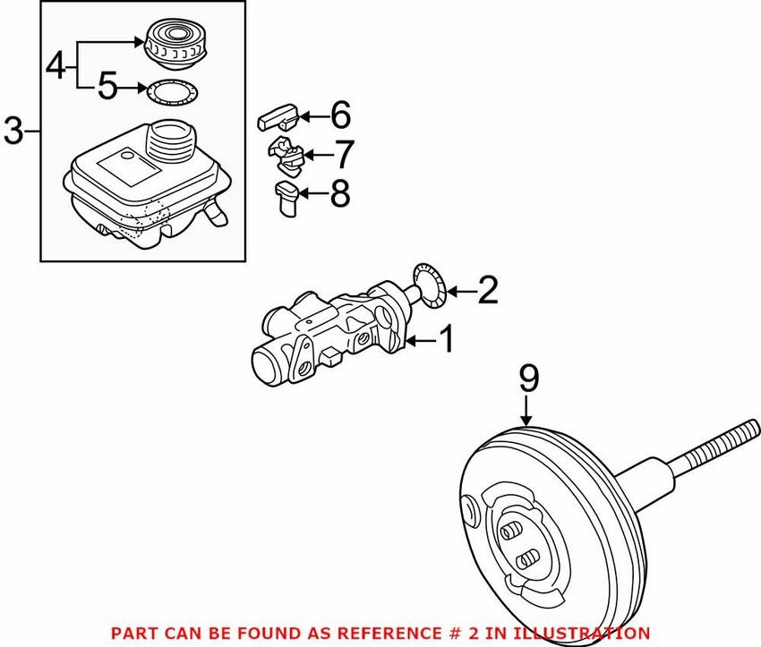 VW Master Cylinder Gasket 4D0611243