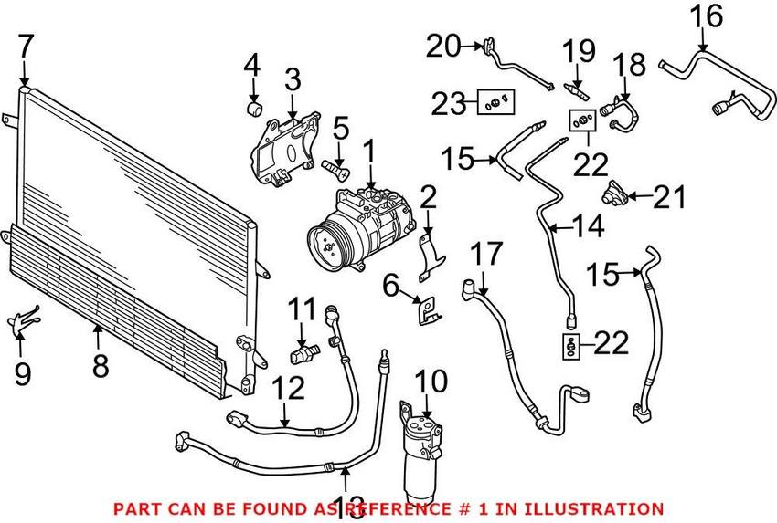 Audi VW A/C Compressor (New) 4E0260805F