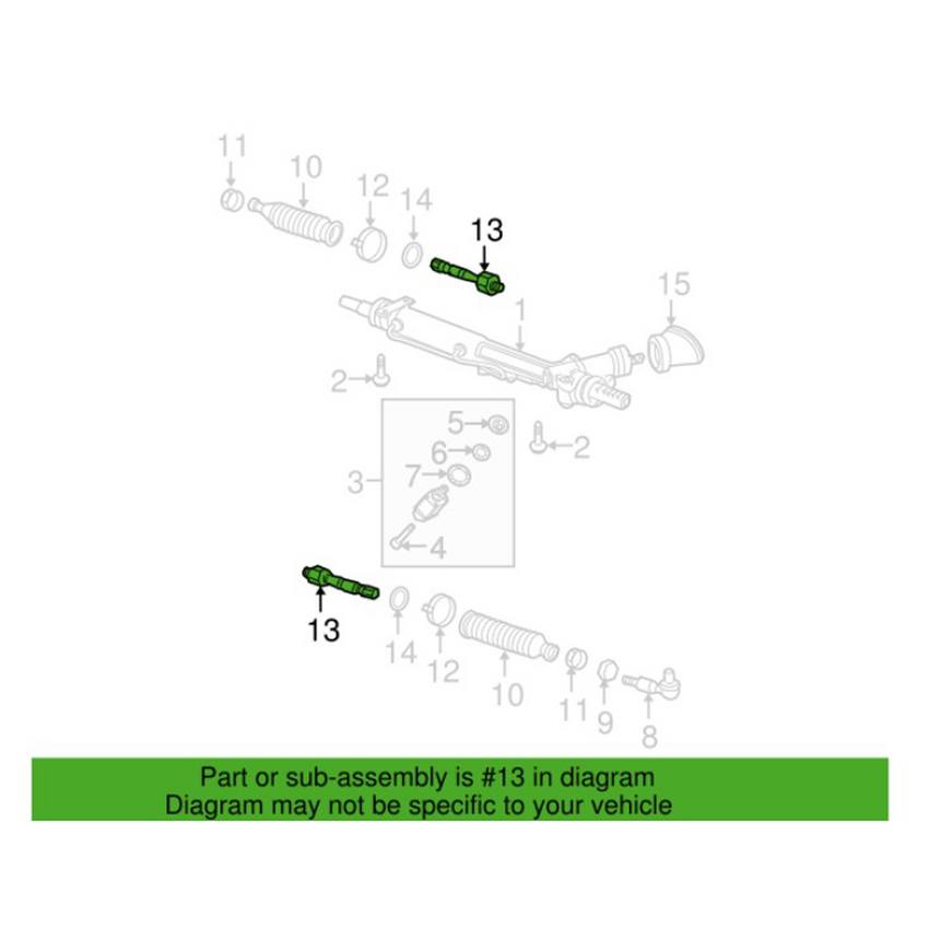 Audi VW Tie Rod – Front Inner 4E0419821A