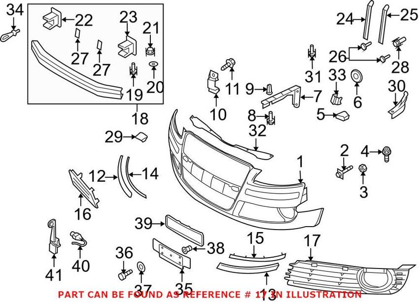 Audi Grille – Front Driver Side Lower 4E0807679K