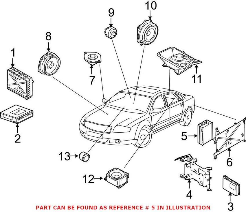 Audi Radio Amplifier 4E0910223P