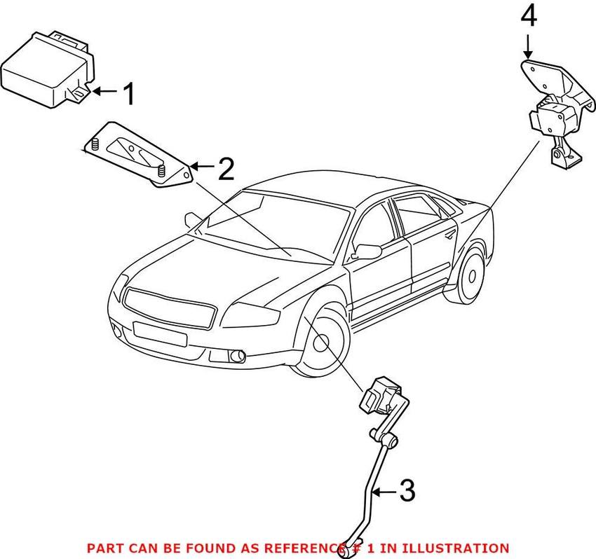 Audi High Intensity Discharge (HID) Headlight Control Module 4E0910357